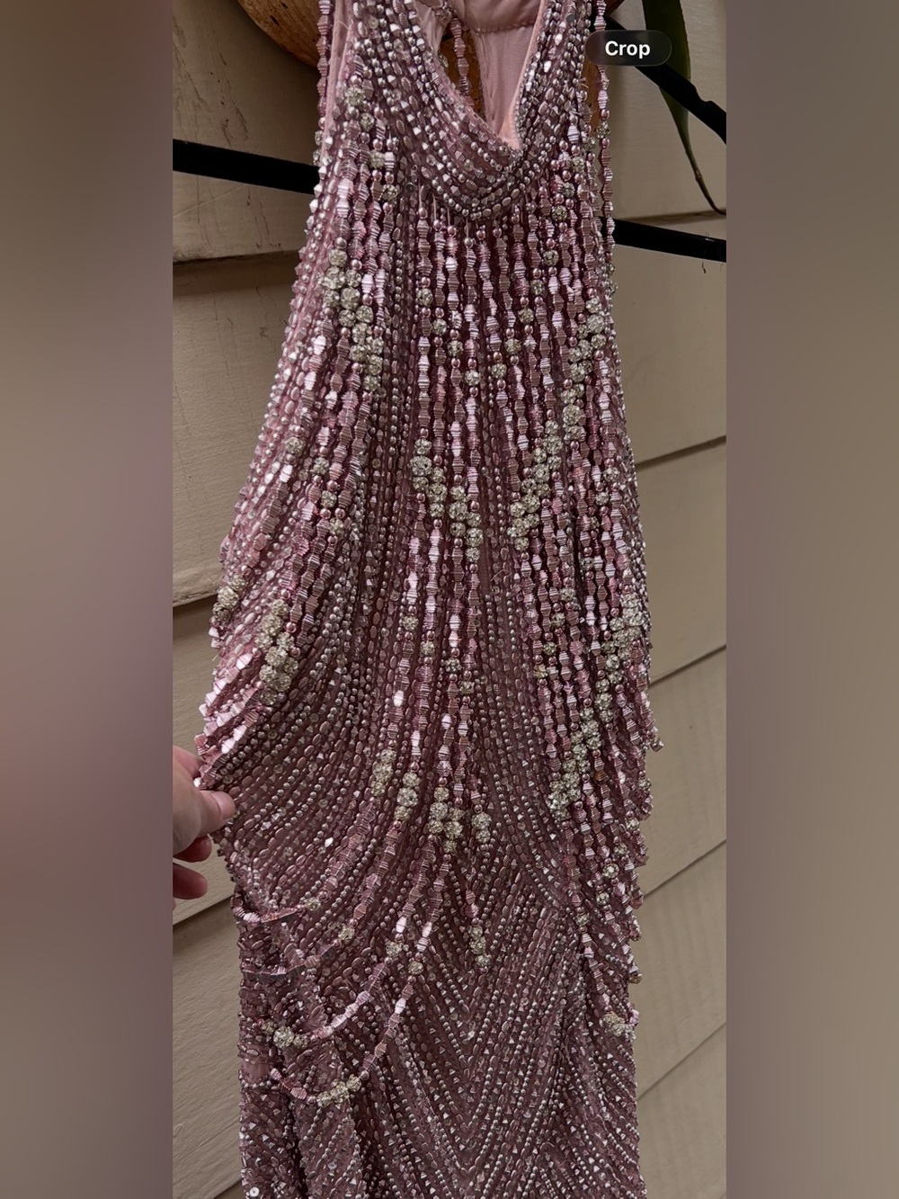 Sherri Hill Rose Gold Beaded Mini Dress prom 
Halter Cocktail Size 4 - Picture 12 of 17